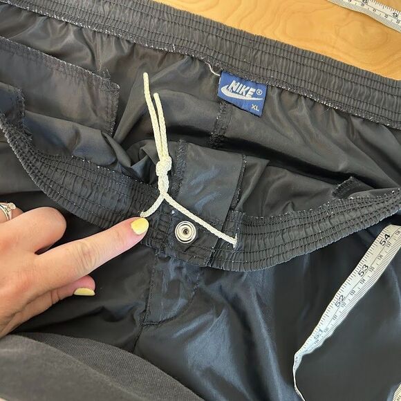 VTG 80s Nike Air Jordan Track Pants Men’s XL Black Blue 1985 Nylon - Picture 8 of 8